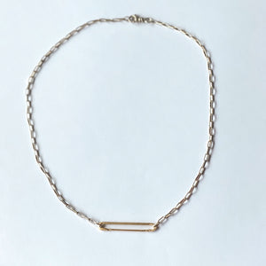 Edwardian Pin Medium Belcher Chain Necklace - 14k Gold