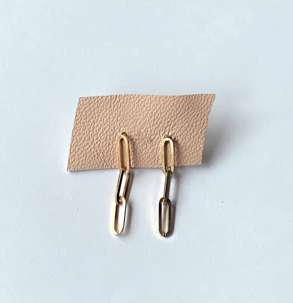 Heavy Belcher Link Earrings
