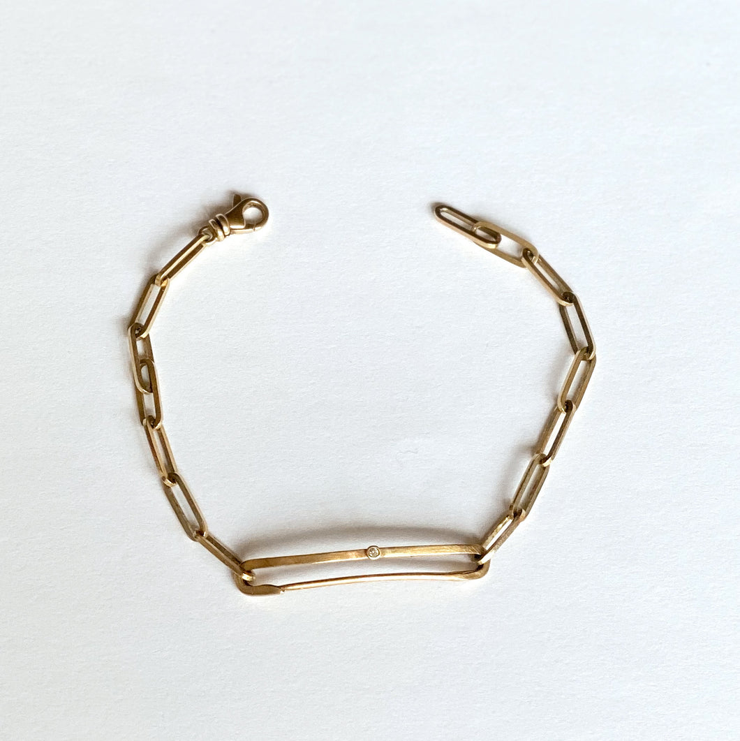 Edwardian Pin Belcher Chain Bracelet