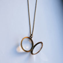 Load image into Gallery viewer, Victorian Rock Crystal Locket Necklace
